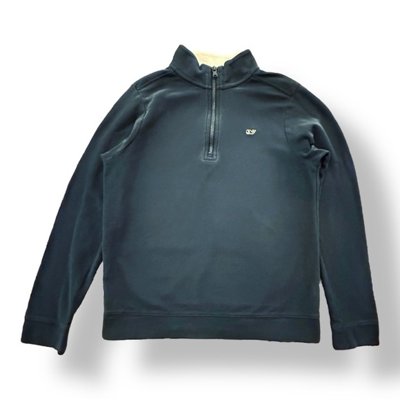 Vineyard Vines | Navy Pique Quarter Zip Pullover (L) 🐳 - Picture 1 of 8